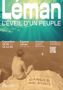 Affiche de l'exposition "Léman, l'éveil d'un peuple" du 14.09 au 16.12.2025 à l'Espace Léman