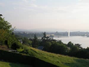 Vue sur le lac depuis la villa Diodati
